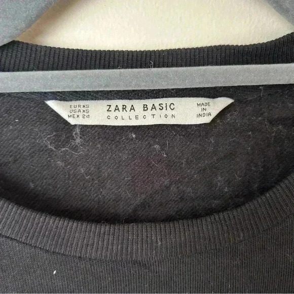 Zara Embroidered Parrot Sequin Festive Holiday Black Sweater Women’s Size XS - Picture 4 of 6